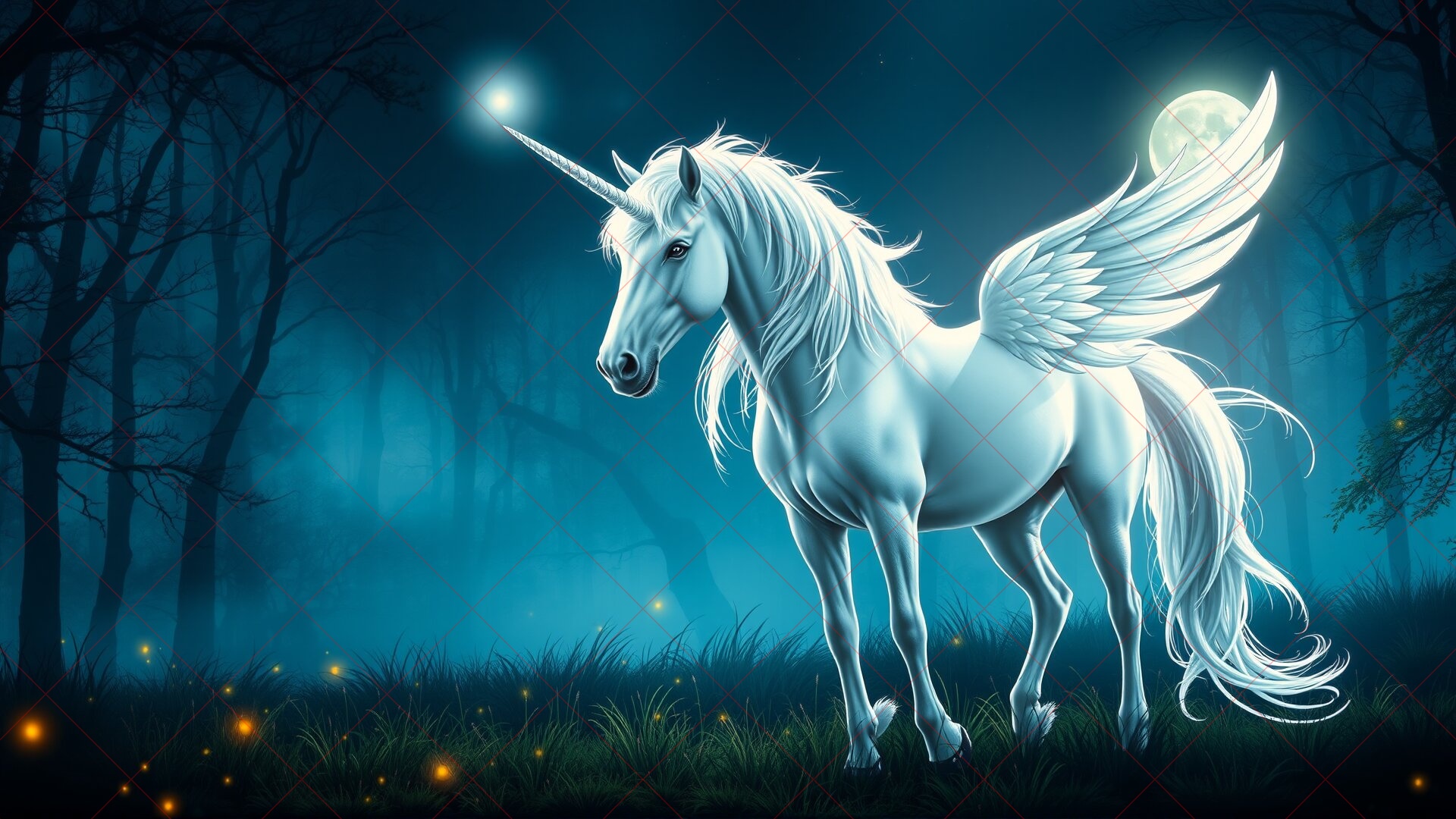 Unicorn in Moonlight